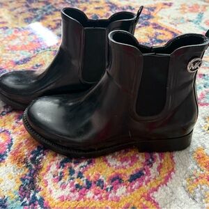 Michael Kors Black Ankle Rain Boots Sz 6